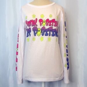 On Fire T Shirt Think Positive Graphic Size S